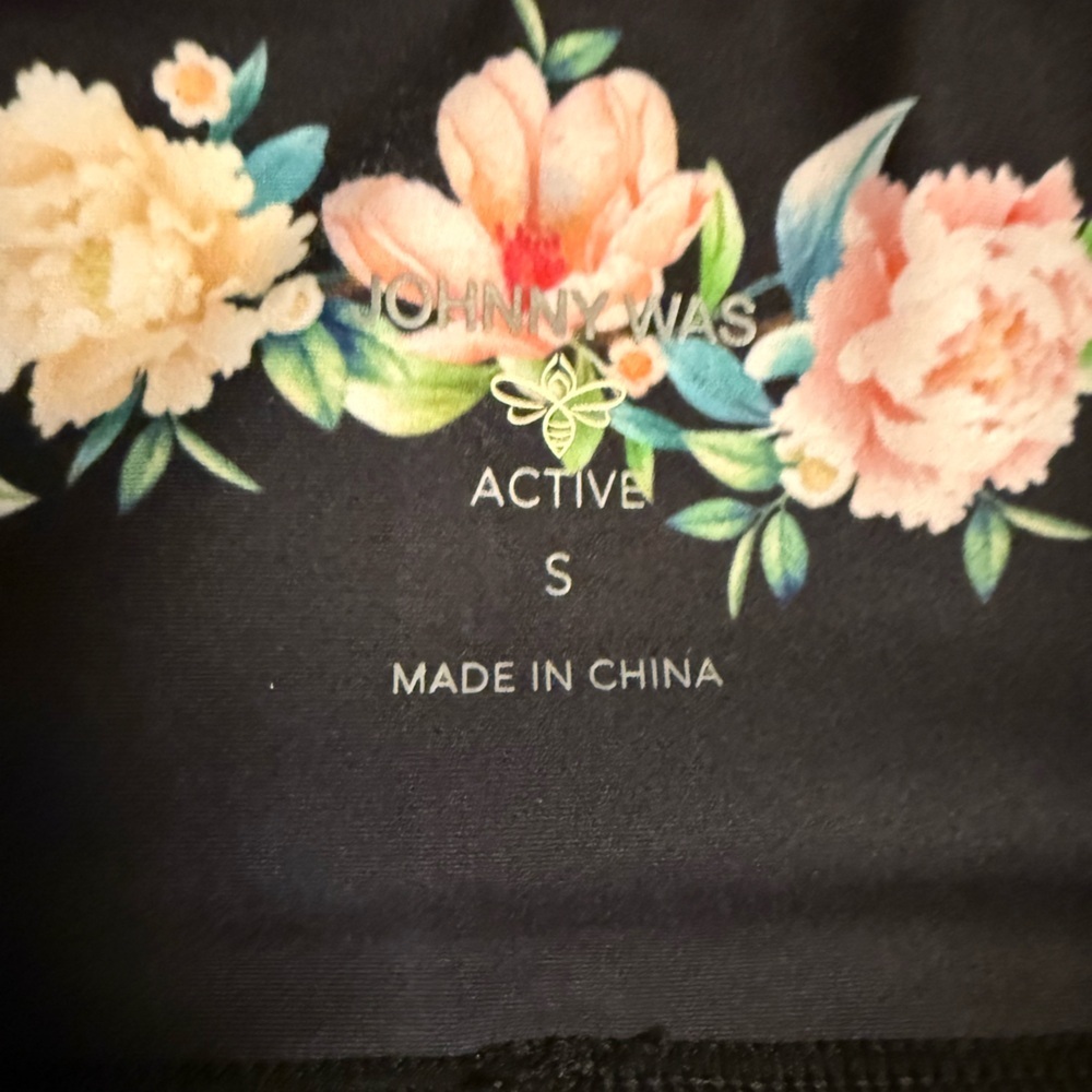 Johnny Was Black Floral Leggings - Picture 13 of 13